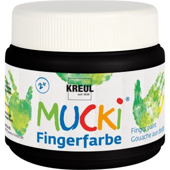 KREUL MUCKI Fingerfarbe Schwarz 150 ml