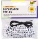 folia Buchstaben-Perlen, eckig, 100 Stück, weiß