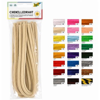 folia Chenilledraht (Pfeifenputzer), chamois