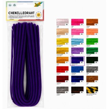 folia Chenilledraht (Pfeifenputzer), dunkelviolett