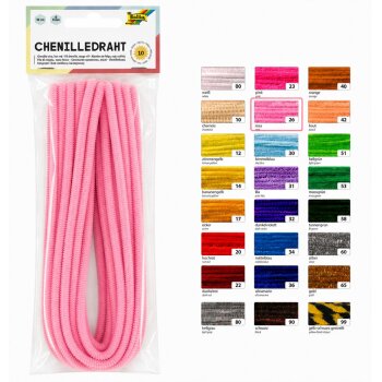folia Chenilledraht (Pfeifenputzer), rosa