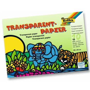 folia Transparentpapier-Bastelheft, 200 x 300 mm, 10 Blatt