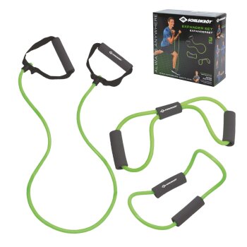 SCHILDKRÖT Expander set, 3-dielny, čierna/zelená