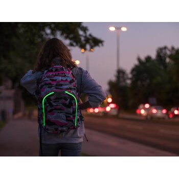WHEEL BEE ruksak   na voľný čas "Generation Z" dizajn Camouflage - ružový