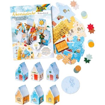 folia Adventskalender "Weihnachtsdorf", 24 Blatt