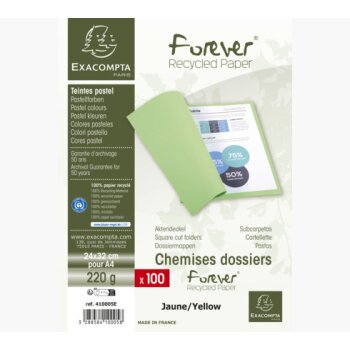 EXACOMPTA Aktendeckel FOREVER 250, DIN A4, gelb 100...