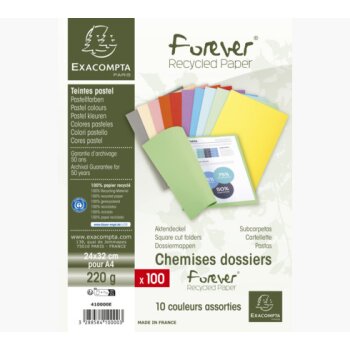 EXACOMPTA Aktendeckel FOREVER 250, DIN A4, farbig...