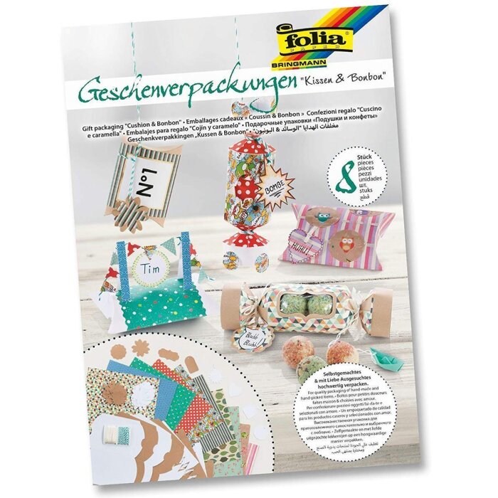 folia Geschenk-Schachtel-Set "Kissen & Bonbons"