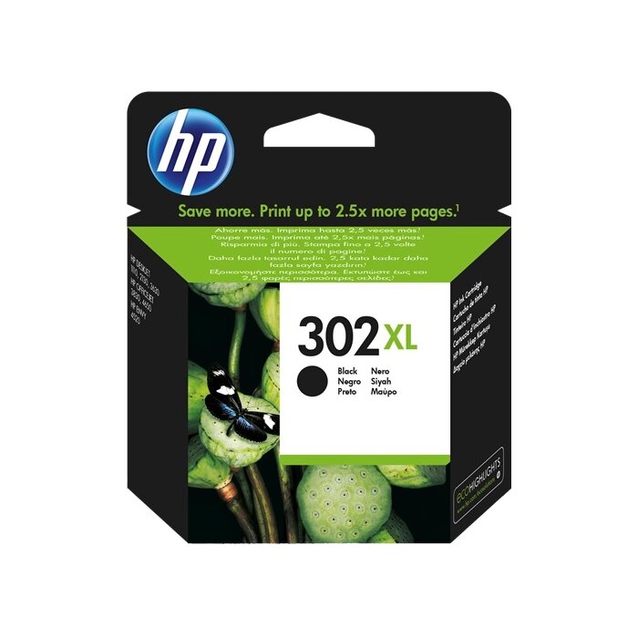 HP 302 XL čierna atramentová kazeta (F6U68AE)