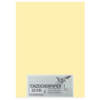 folia Tonpapier, DIN A4, 130 g/qm, strohgelb
