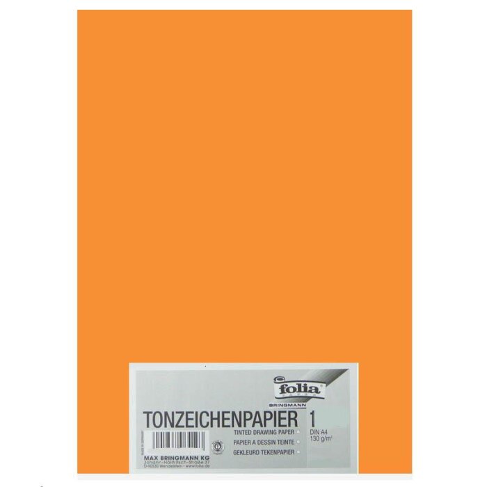 folia Tonpapier, DIN A4, 130 g/qm, ocker