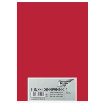 folia Tonpapier, DIN A4, 130 g/qm, ziegelrot