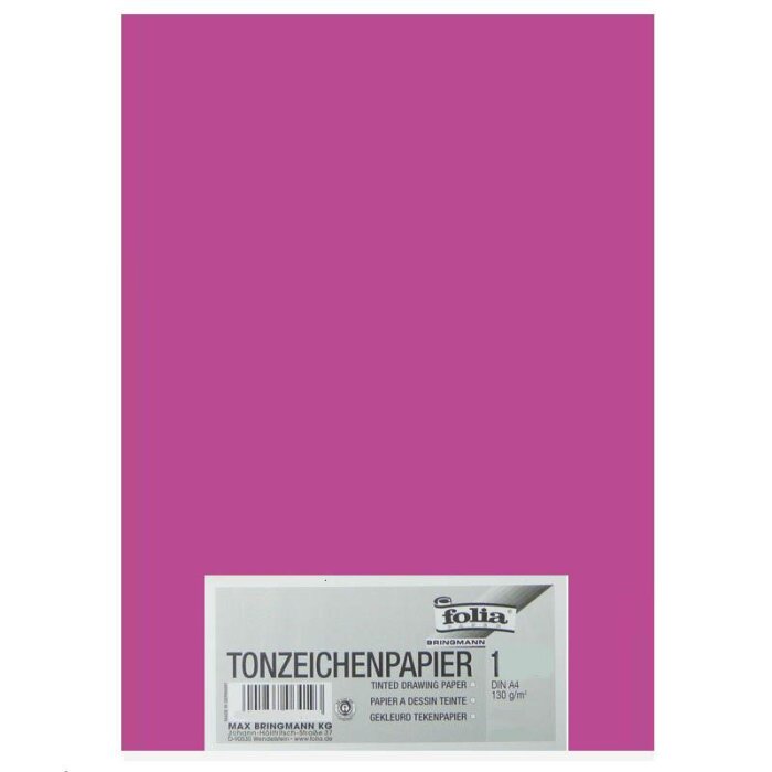 folia farebný výkres A4, 130 g / m2, 1 list - eosin
