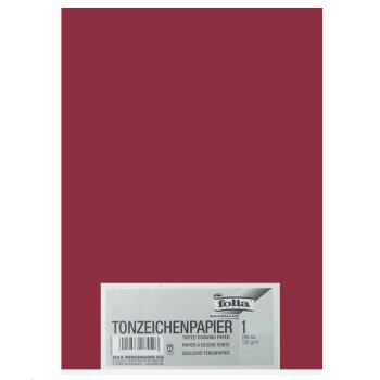 folia Tonpapier, DIN A4, 130 g/qm, dunkelrot