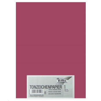 folia Tonpapier, DIN A4, 130 g/qm, weinrot