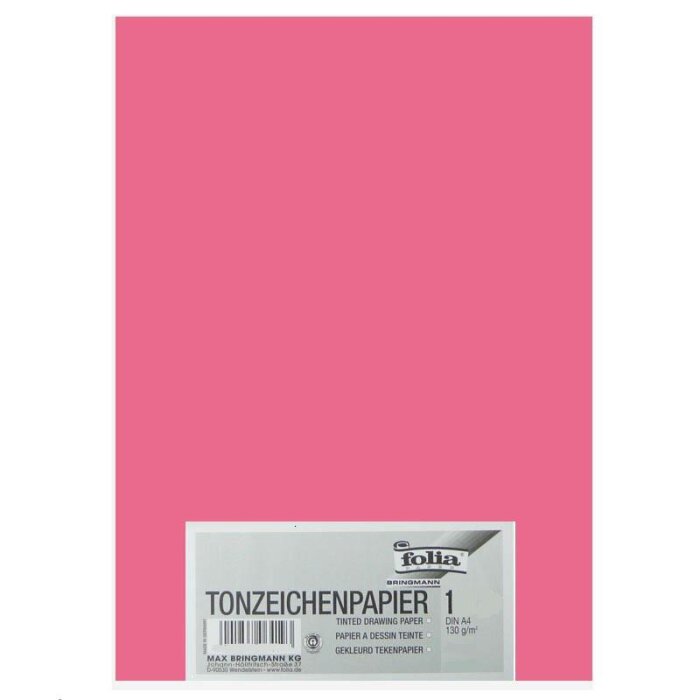 folia Tonpapier, DIN A4, 130 g/qm, altrosa