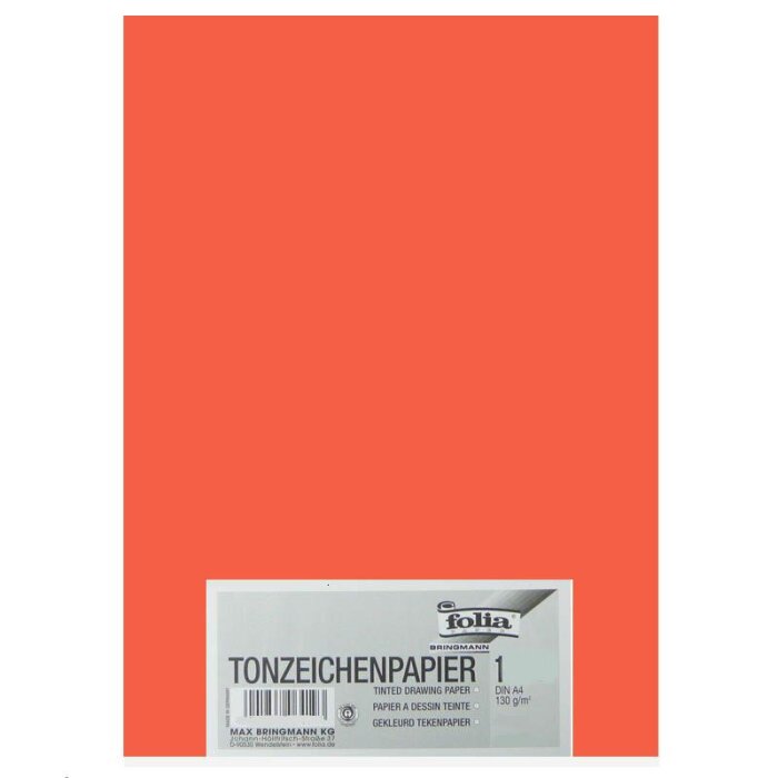 folia Tonpapier, DIN A4, 130 g/qm, orange