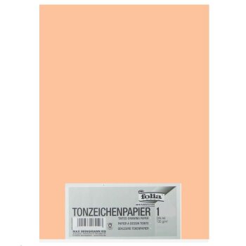 folia Tonpapier, DIN A4, 130 g/qm, aprikose