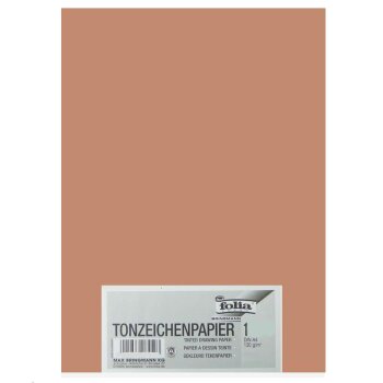 folia Tonpapier, DIN A4, 130 g/qm, hellbraun