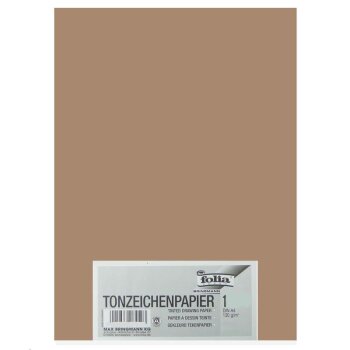 folia Tonpapier, DIN A4, 130 g/qm, rehbraun