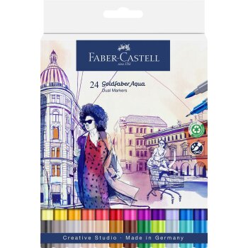 FABER-CASTELL Aquarellmarker GOLDFABER, 24er Etui