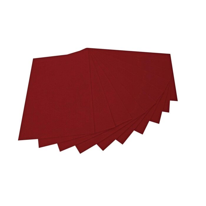 folia - plstená látka, (š) 200 x (v) 300 mm, 150 g / m2 - tmavočervená
