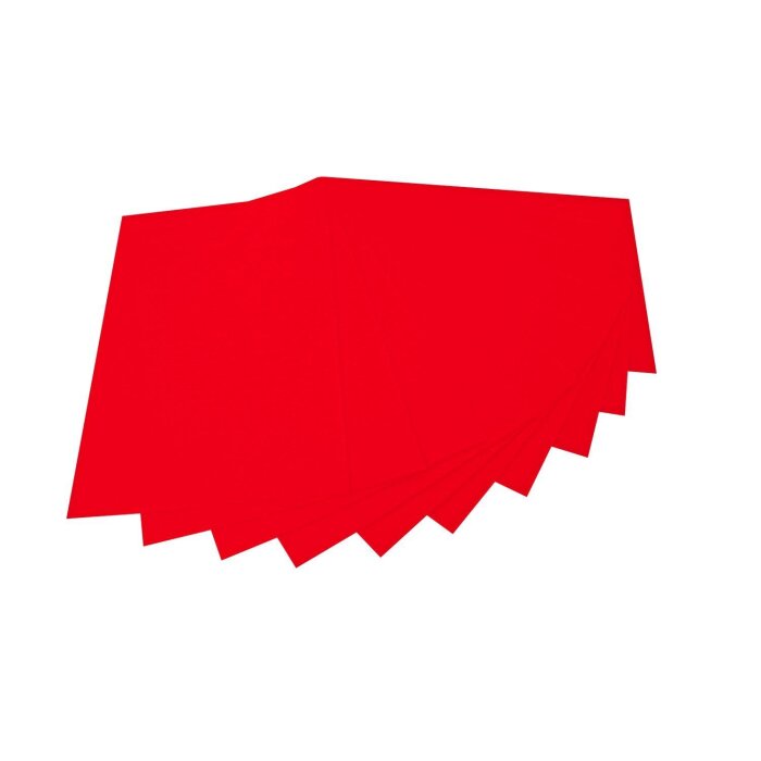 folia - plstená látka, (š) 200 x (v) 300 mm, 150 g / m2 - červená karmínová