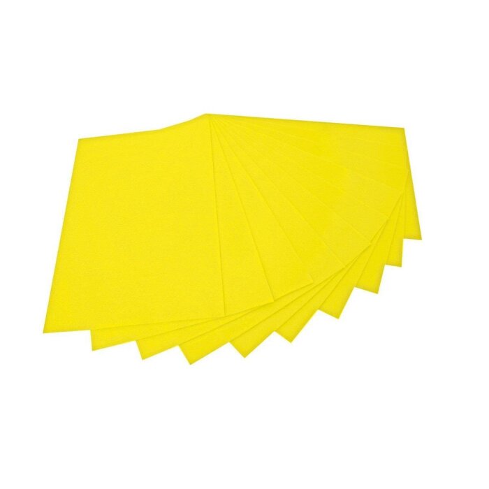folia - plstená látka, (š) 200 x (v) 300 mm, 150 g / m2 - citrónovo žltá