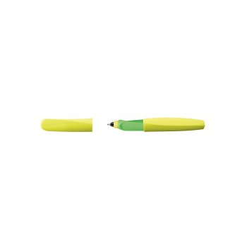 Pelikan Twist - guličkové atramentové pero Neon L+R - vymazateľný modrý atrament - vo farbe neónová žltá