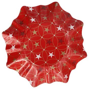 PAPSTAR adventný tanier, hviezdicový, 280 mm 2 ks