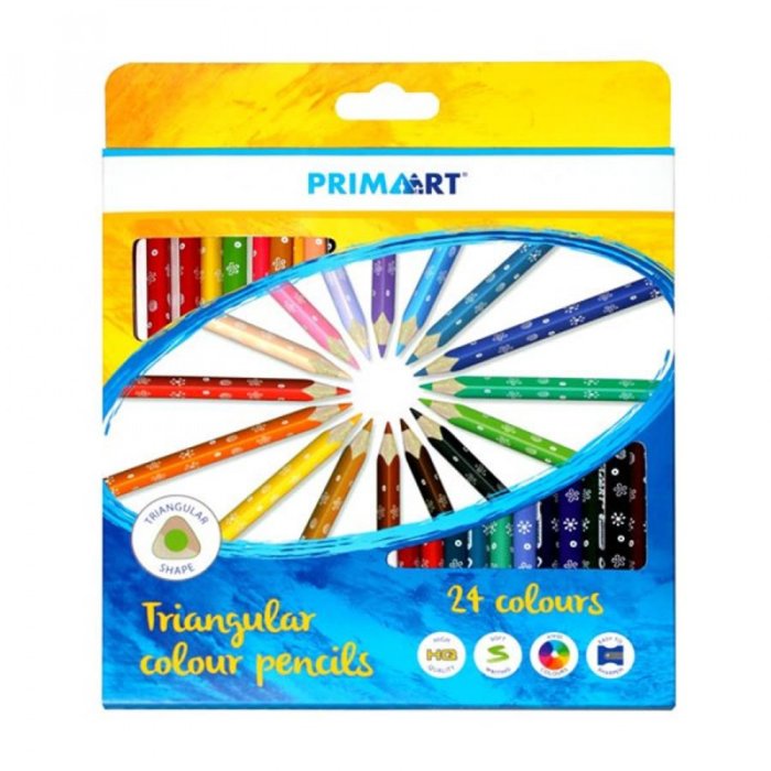 PRIMA ART trojhranné farbičky - 24ks