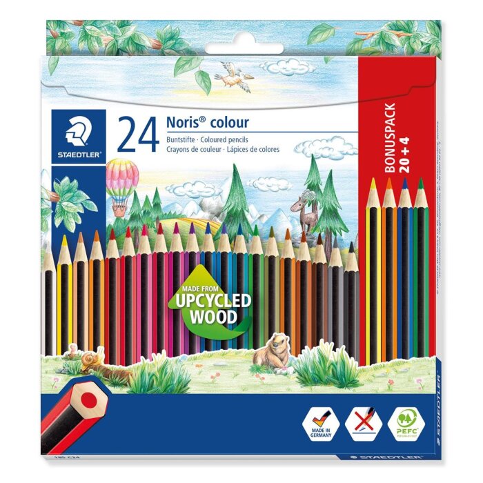 STAEDTLER Noris 185 colour Buntstifte 20 + 4 Kartonetui