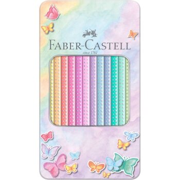 FABER-CASTELL Dreikant-Buntstifte SPARKLE PASTELL, 12er Etui