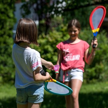 SCHILDKRÖT Giant Racket-Set, blau / rot