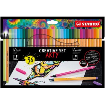 ARTY Creative Set - Premium Filzstift STABILO Pen 68 und...