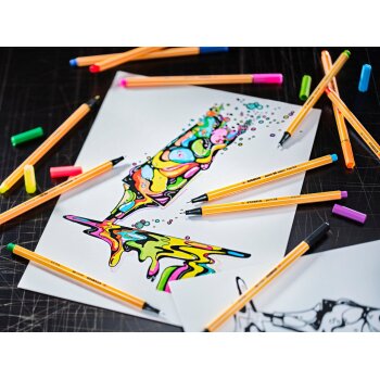ARTY Creative Set - Premium Filzstift STABILO Pen 68 und Fineliner STABILO point 88 - 36er Kartonetui