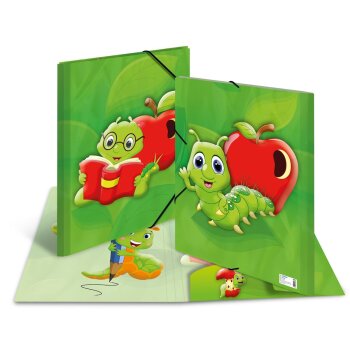 HERMA Eckspannermappe "Fritz der Wurm", aus PP,...