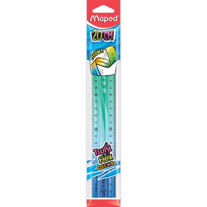 Maped Flachlineal Twistn Flex DECOR, 20 cm blau/grün