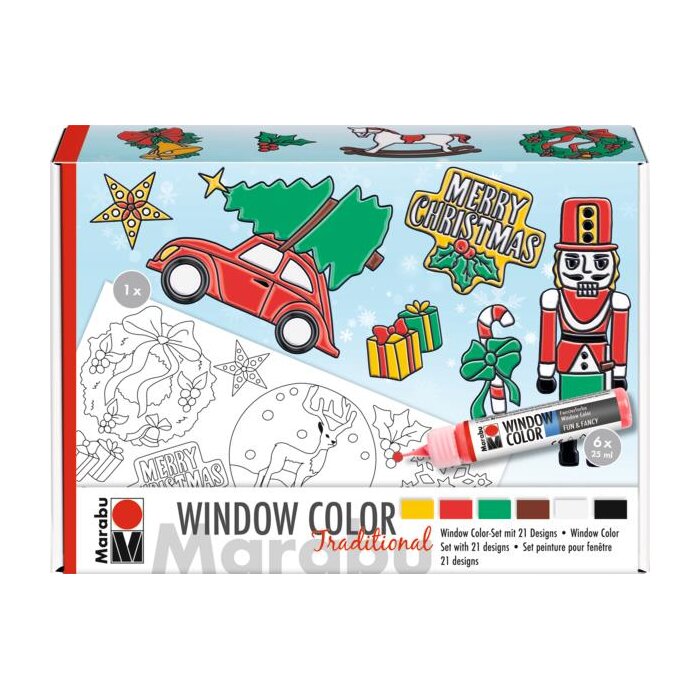 Marabu Window Color Set "XMAS Traditional" 6 × 25 ml