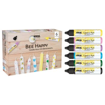 KREUL Candle Pen pero na sviečky - sada Bee Happy - 6 farieb