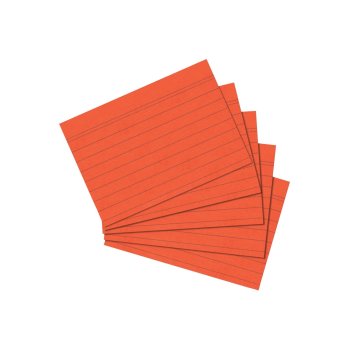 herlitz Karteikarten, DIN A6, liniert, orange 100er