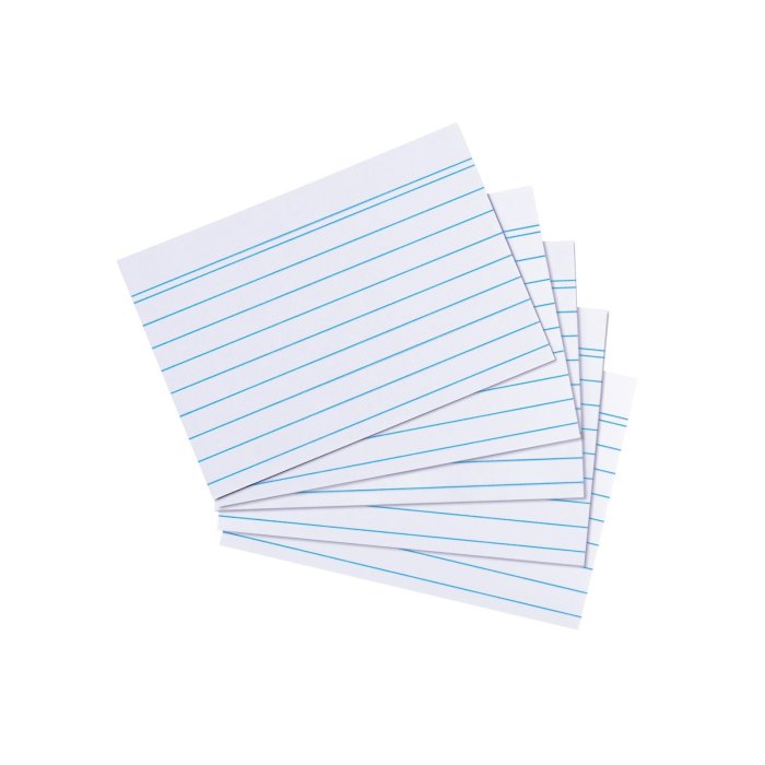 herlitz kartotékové / indexové kartičky - A8 - 200 ks - linajkové - biele