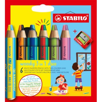 STABILO woody 3 v 1 duo - dvojitá farbička,...