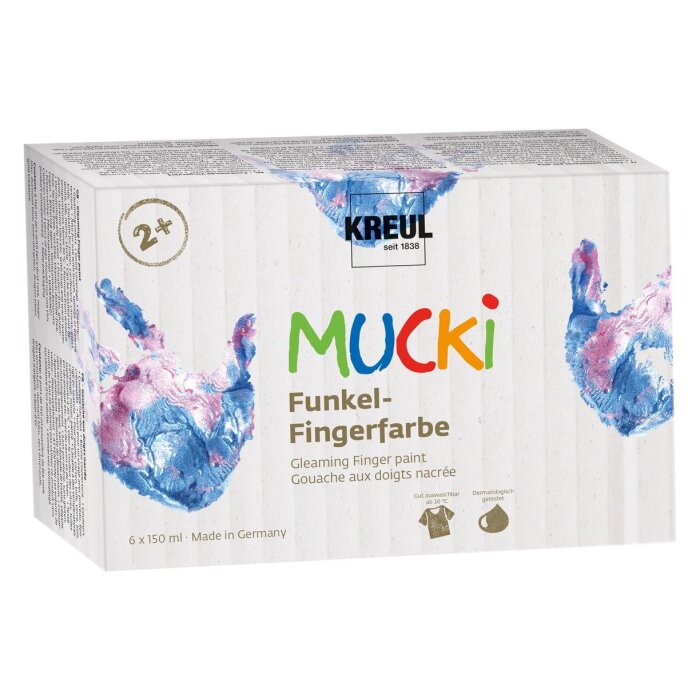 KREUL MUCKI Funkel-Fingerfarbe 6er Set 150 ml