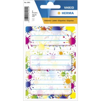 HERMA Buchetiketten VARIO "Farbkleckse", 76 x...