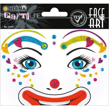 HERMA Face Art nálepky na tvár "Klaun...
