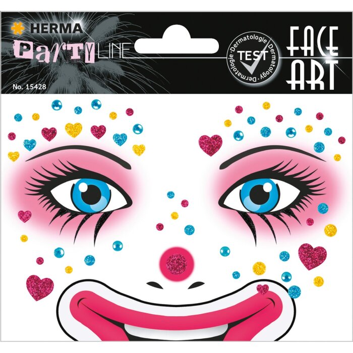 HERMA Face Art nálepky na tvár "Klaun Annie"