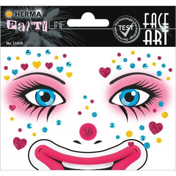 HERMA Face Art nálepky na tvár "Klaun...