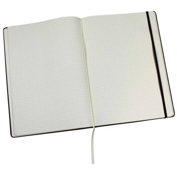 DONAU Notizbuch A4 Hardcover schwarz kariert