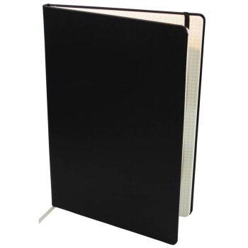 DONAU Notizbuch A4 Hardcover schwarz kariert
